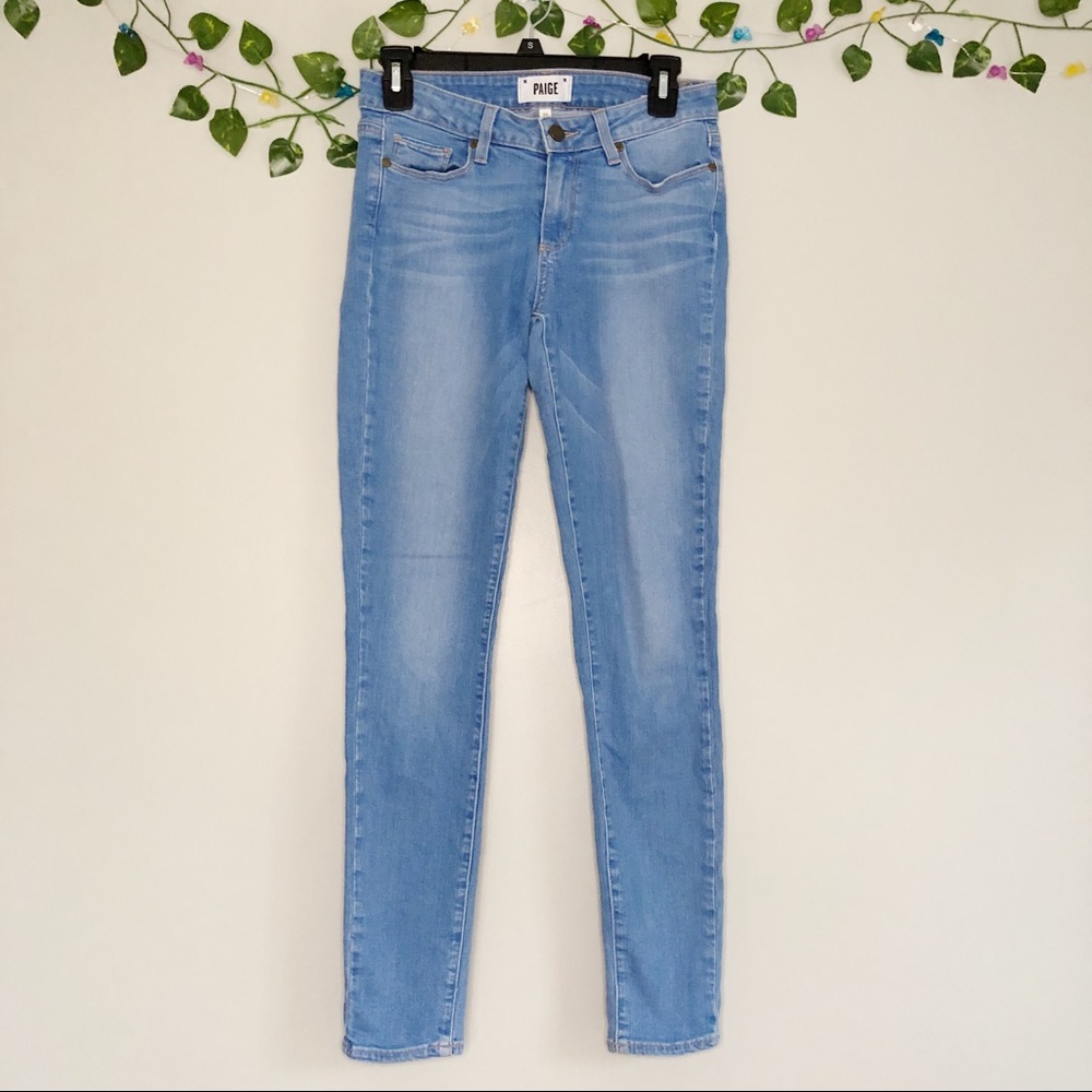 Paige Light Wash Skinny Jeans